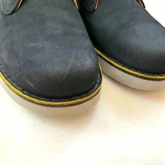 Samual Hubbard Blue Suede Leather Lace Up Mens Comfort Walking Loafer Size 9 - Picture 4 of 14